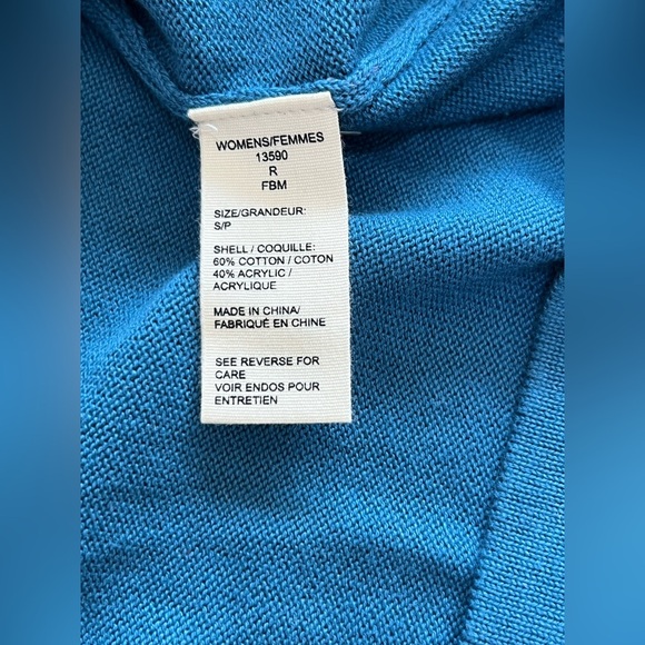 Woolrich Southwestern Sweater Womens Small Blue Pullover Tunic V Neck - Picture 6 of 10